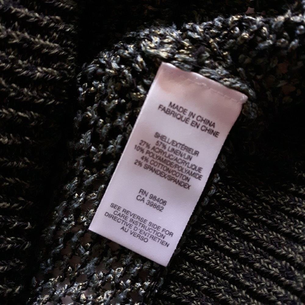 Theyskens' Theory Green Crochet Open-Knit Sweater - Picture 6 of 7